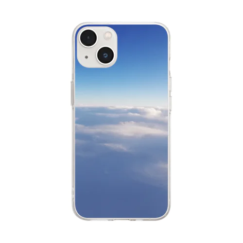 いつかのどっかの青空bluesky〜飛行機の中から目線〜 Soft Clear Smartphone Case