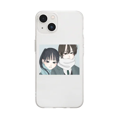 どこかの学生さん。 Soft Clear Smartphone Case