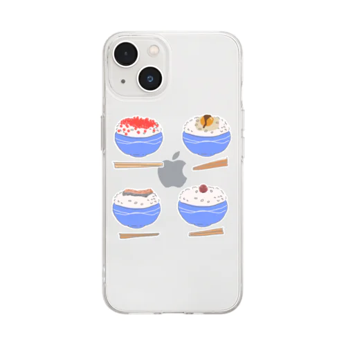 おいしいごはん Soft Clear Smartphone Case