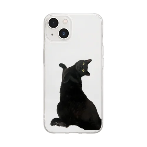 仰向けの猫 Soft Clear Smartphone Case