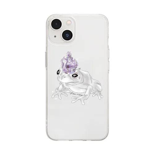 王冠カエル Soft Clear Smartphone Case