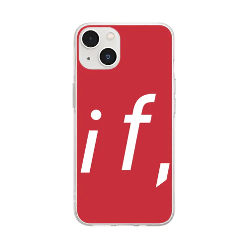 If 赤 Soft Clear Smartphone Case