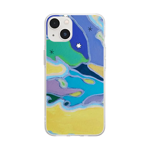 Mary's  tweets『ワーイ、海水浴って最高!!』 Soft Clear Smartphone Case