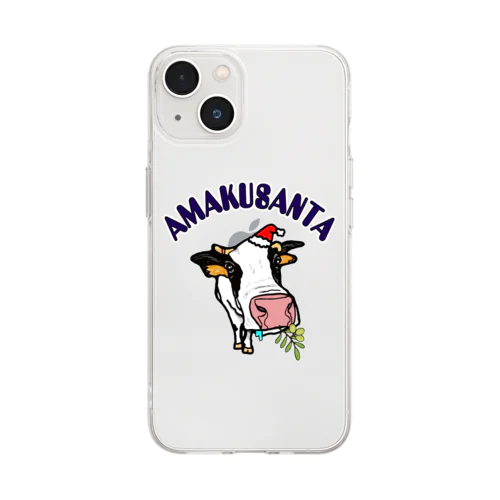 AMAKUSANTAのオリーブTシャツ ソフトクリアスマホケース