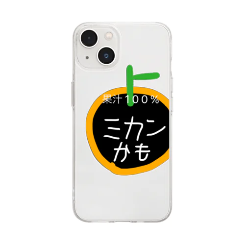 ミカンかも Soft Clear Smartphone Case