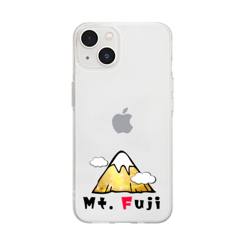 いいことありそう! 金運シリーズ　(富士山　Mt.Fuji) Soft Clear Smartphone Case