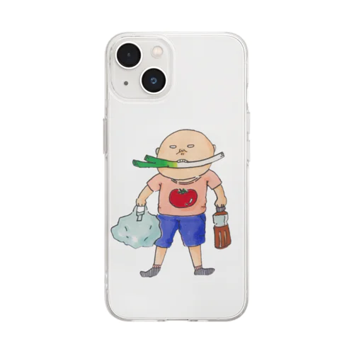 お買い物くん Soft Clear Smartphone Case