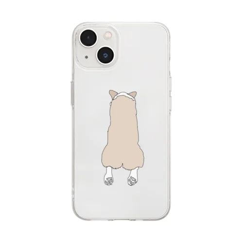 伏せ寝コーギー Soft Clear Smartphone Case