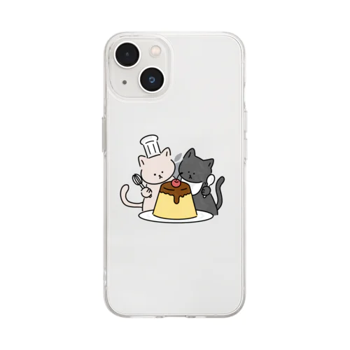 Cat patissier Soft Clear Smartphone Case