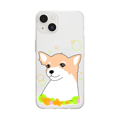 チワワ癒し犬 Soft Clear Smartphone Case