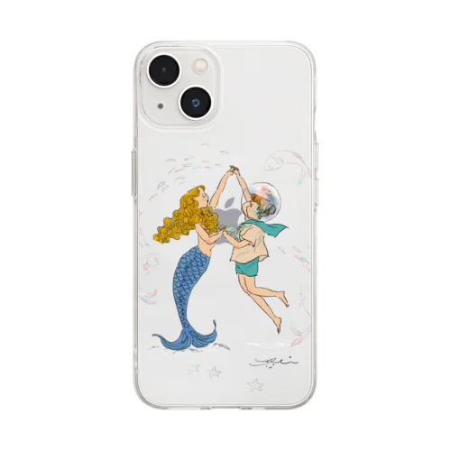 海の中のダンス Soft Clear Smartphone Case