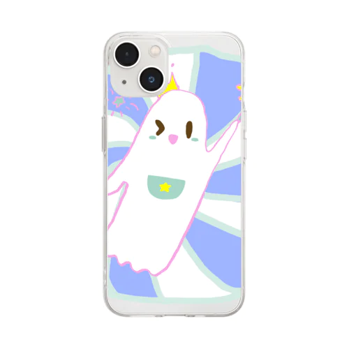 マージックおばけ Soft Clear Smartphone Case