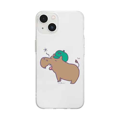 こげぱんカバ　寝起き Soft Clear Smartphone Case