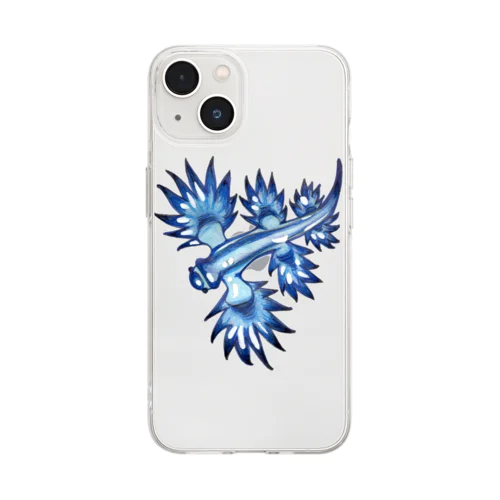 あおみのうみうし Soft Clear Smartphone Case