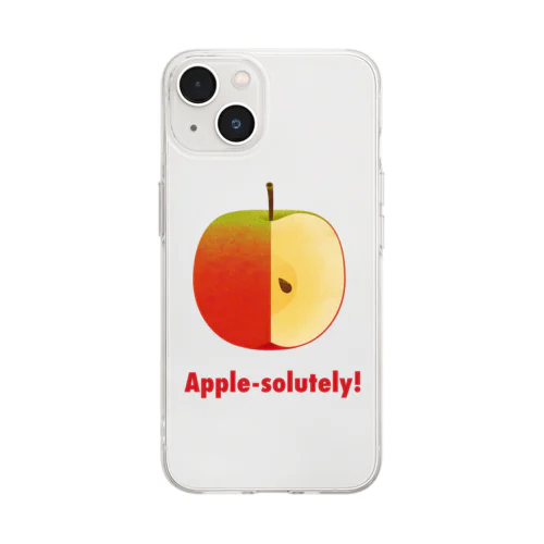 Apple-solutely!　 Soft Clear Smartphone Case