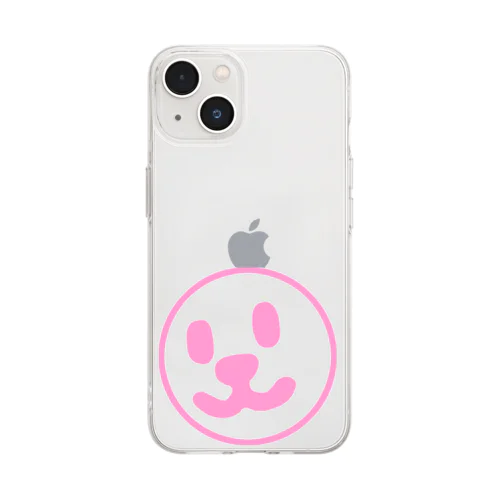 Smile Face Pink Line Soft Clear Smartphone Case