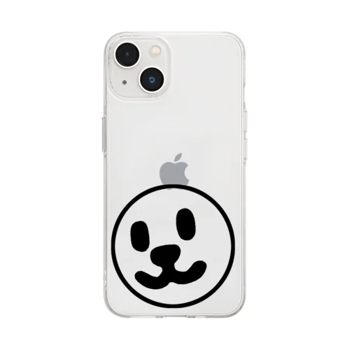 Smile Face Black Line Soft Clear Smartphone Case