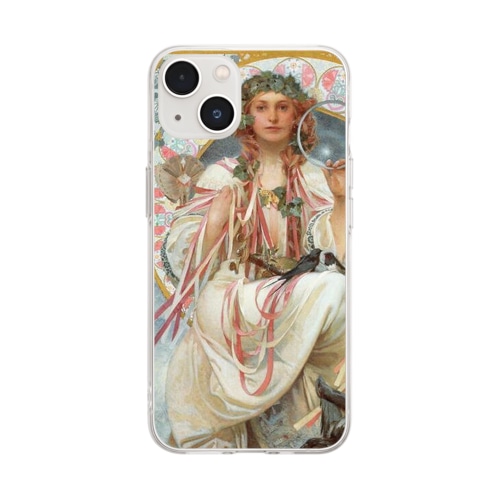 アルフォンス・ミュシャ「スラヴィア」 Soft Clear Smartphone Case