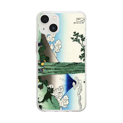 葛飾北斎_冨嶽三十六景　甲州三嶌越 Soft Clear Smartphone Case