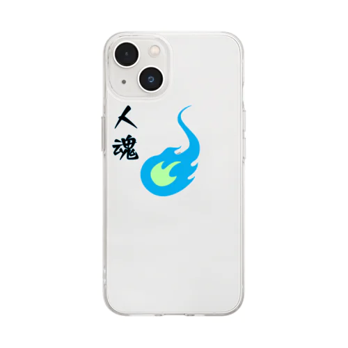 人魂くん Soft Clear Smartphone Case