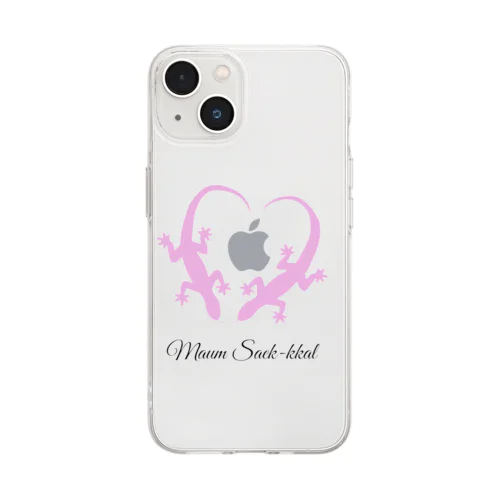 Heart Love LIZARD スマホケース Soft Clear Smartphone Case