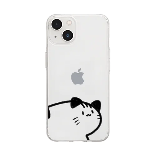 猫？ Soft Clear Smartphone Case