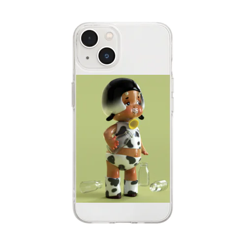 牡牛座の赤ちゃん Soft Clear Smartphone Case