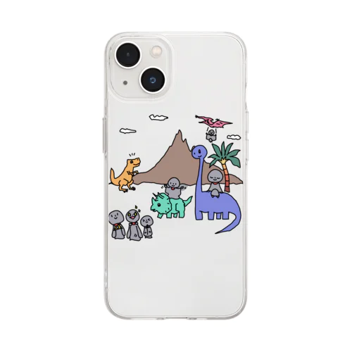 ほーはいさん✖️恐竜 Soft Clear Smartphone Case