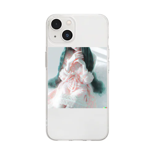 窓際の少女 Soft Clear Smartphone Case