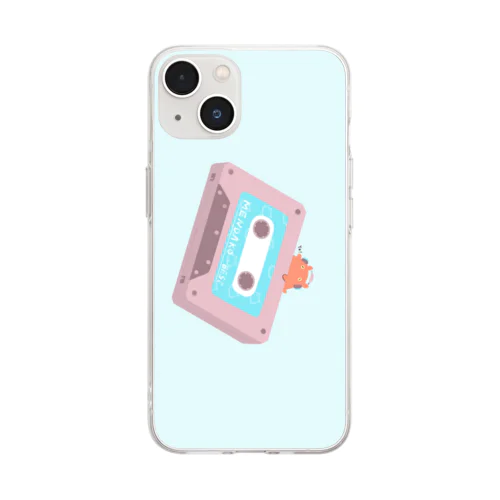 めんだこくんのカセットテープ Soft Clear Smartphone Case