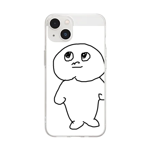 不安くん Soft Clear Smartphone Case