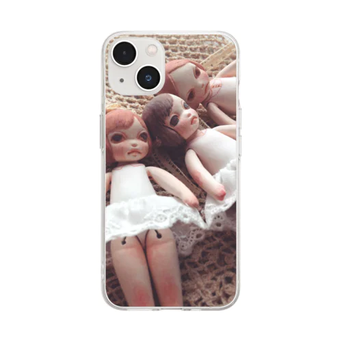 Tiny Friends　レース手袋 Soft Clear Smartphone Case