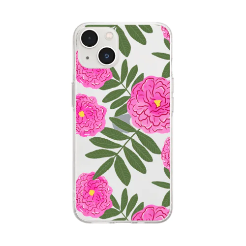 アジアの花 Soft Clear Smartphone Case