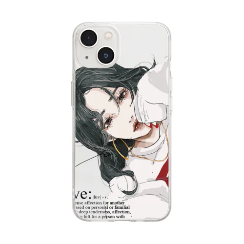 persistent love【red】 Soft Clear Smartphone Case