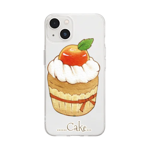 ケーキ Soft Clear Smartphone Case
