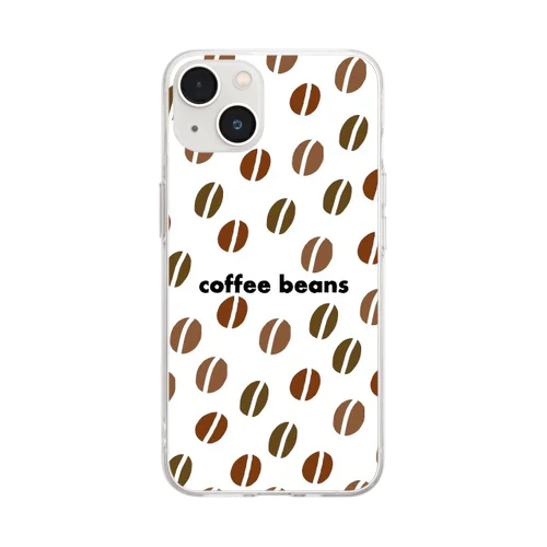 コーヒー豆スマホケース Soft Clear Smartphone Case