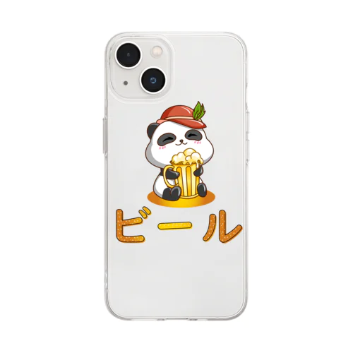  Cute Panda Drinking Beer Octoberfest Soft Clear Smartphone Case