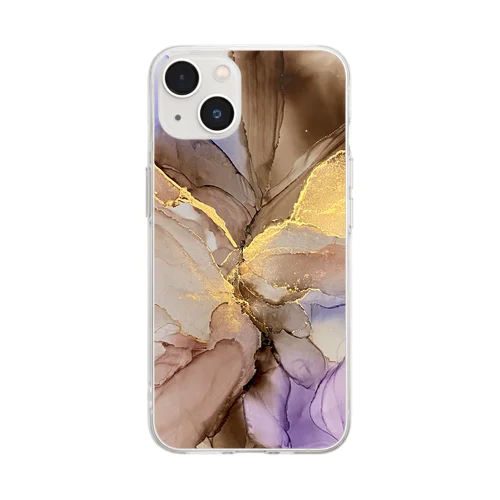 アルコールインクアートNo.04 Soft Clear Smartphone Case