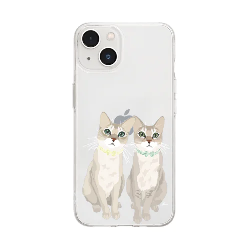 ゾロ、サンジ Soft Clear Smartphone Case