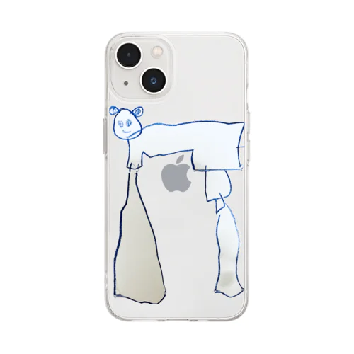 くまうんぺー Soft Clear Smartphone Case