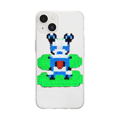 嫌われパンダくん Soft Clear Smartphone Case