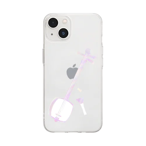 津軽三味線【彩雲】- 構 Soft Clear Smartphone Case