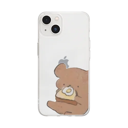 クマのソフトスマホケース  クリアカラー Soft Clear Smartphone Case