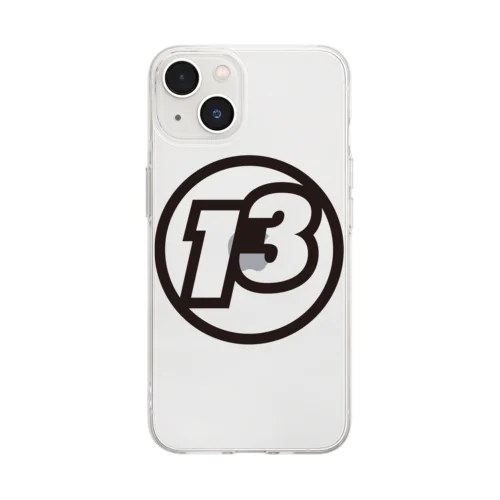 Garage13 "13"ロゴホワイト Soft Clear Smartphone Case