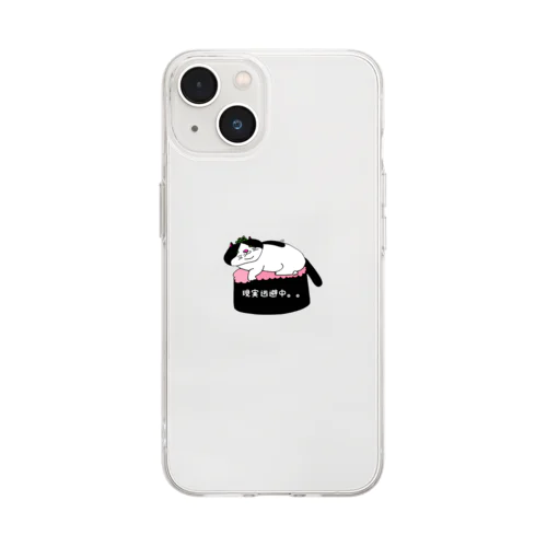 箱入りネコみょん Soft Clear Smartphone Case