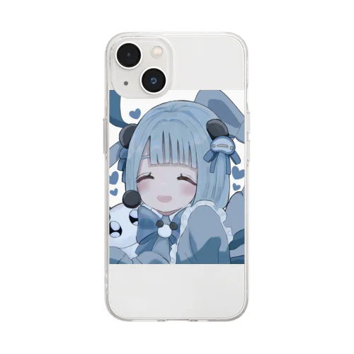 パンダのサブカル女の子 Soft Clear Smartphone Case