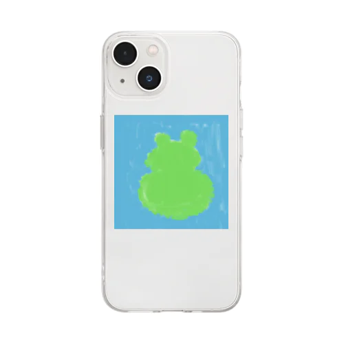 もわもわかえるくん Soft Clear Smartphone Case