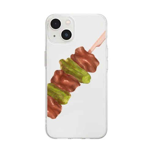 焼き鳥-ねぎま Soft Clear Smartphone Case