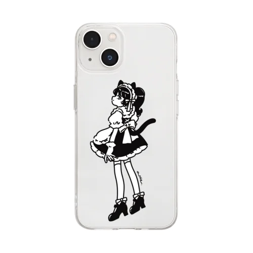 ねこめいど ^._.^੭ Soft Clear Smartphone Case