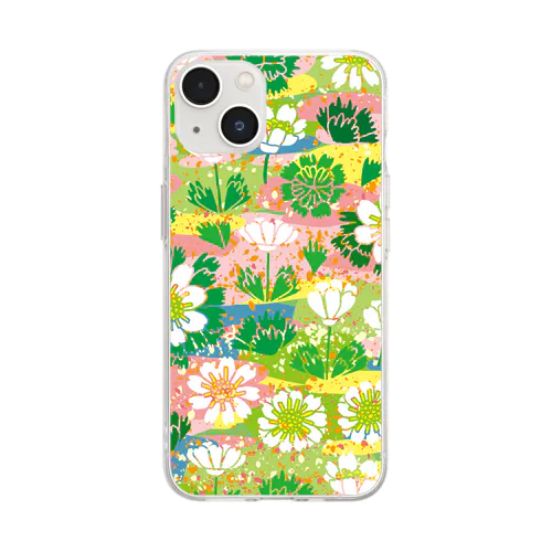 キタダケソウ Soft Clear Smartphone Case